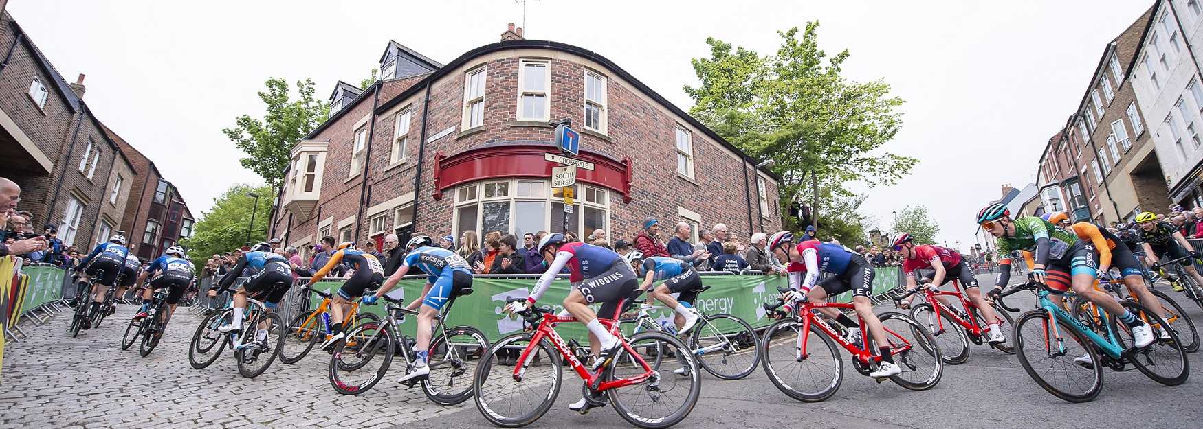 Tour Series in Durham, people on bikes