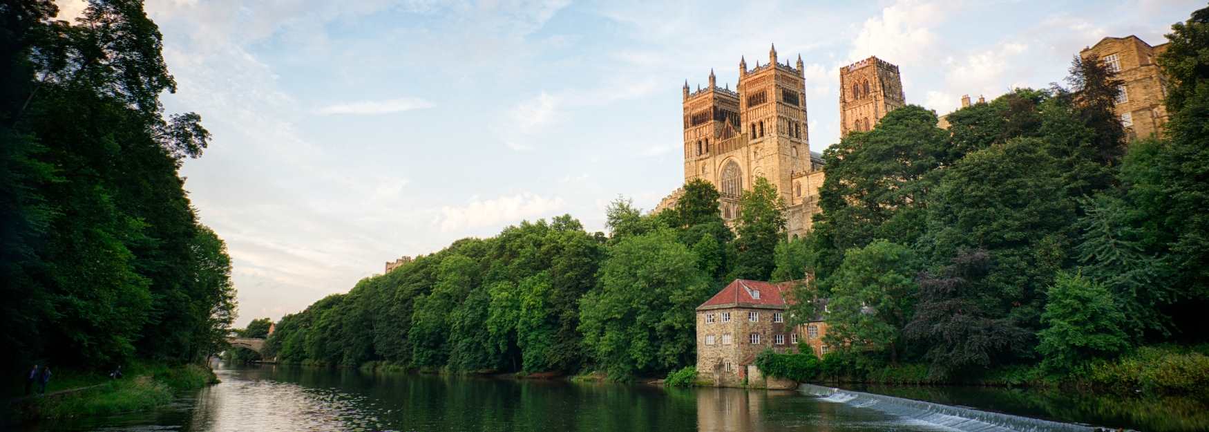 Durham riverbank with the cathedral in the background