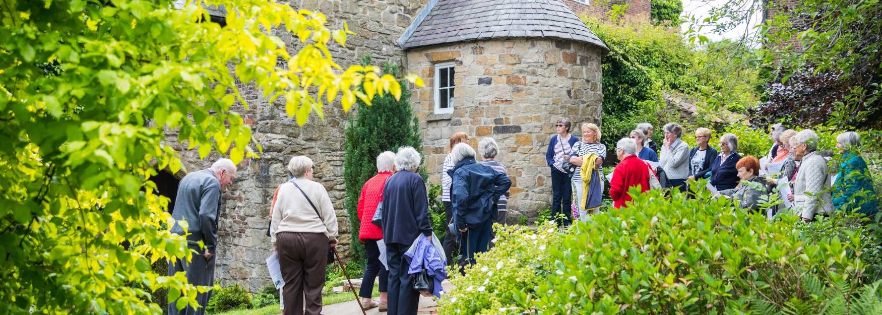 A group of people at Crook Hall Gardens