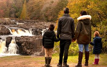 A family stood at Low Force
