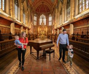 People walking around Ushaw