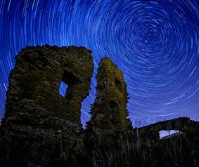 star trail of durham's dark skies