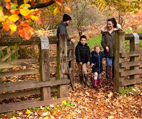 family walking at Bowlees