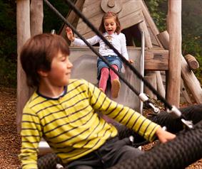 children playing in Hamsterley Forest