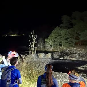 A group of people doing the dark skies run.  Photo by Molly Jones