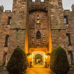 Lumley castle at dusk