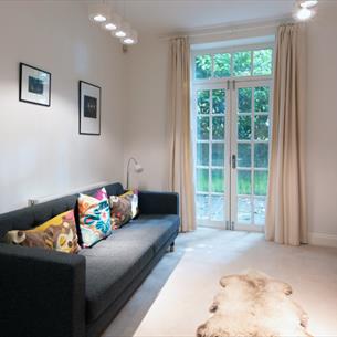 Living area at The Two Clovers at the Grove