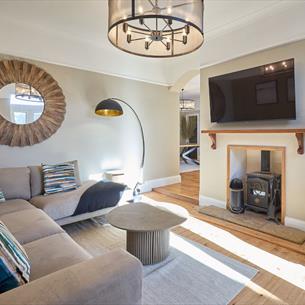 The lounge at Louvaine House