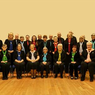 The Argus Singers, front row seated, the back row standing