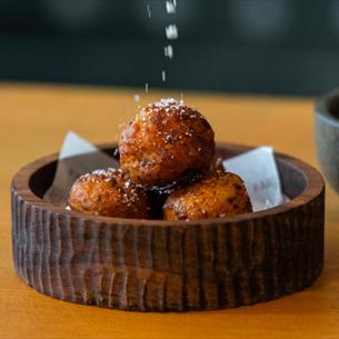 A meal from the tasting menu at Faru - fine dining