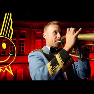 Brass Band member playing the trumpet