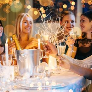 A group of women enjoying a Christmas party night at the Radisson Blu