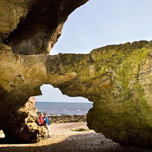 Rock formation and beach