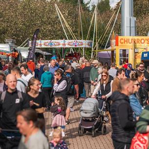 Crowds enjoy stalls at the popular food and drink festival 'Chester le Eats'.