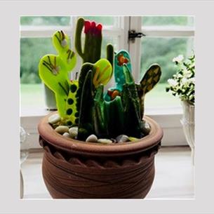 Fused Glass Cactus