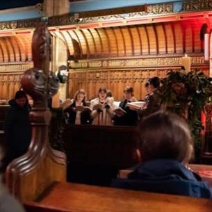 A choir performing at Ushaw.