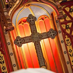 Cross in a church