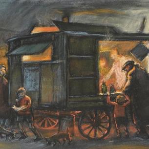 Picture credit:  Image of a Chip Van At Night – Private Collection © Norman Cornish Limited