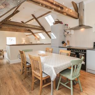 Open plan area at Cross Cottage