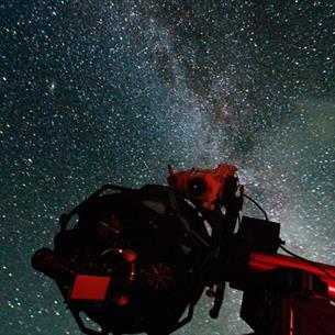 The Milky Way above Grassholme Observatory