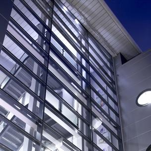 View of the exterior of the Earth Sciences building.