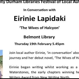 Photo of Eirinie Lapidaki, 'The Wives of Halcyon' - Belmont Library.  