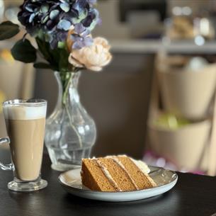 Coffee and cake at Ushaw Café