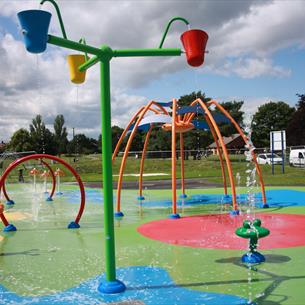 Play area at Chester-le-Street Riverside Park Splash Pad