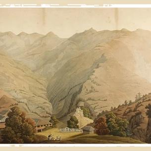 Image from 'Views in the Himalayan Mountains' by J.B. Fraser in 1820