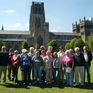 Group outside Durham Cathedral