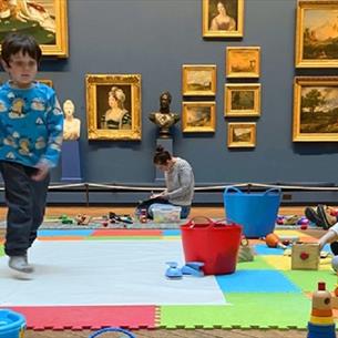 Children playing at The Bowes Museum