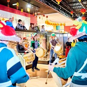 Traditional Korean drumming performance at the Oriental Museum.