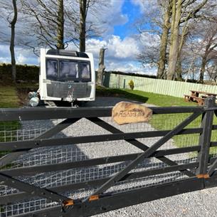 Enclosed pitch at Bonners Lodge Caravan Park