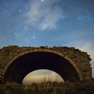Rookhope Arch on a starry night, photograph by Cain Scrimgeour