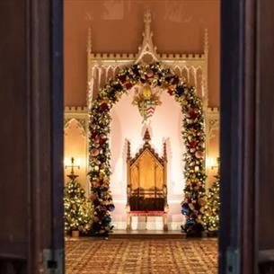 The decorated Throne Room at Auckland Palace