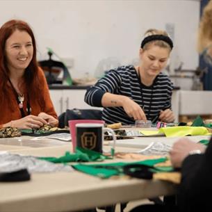 Group of people taking part in a creative workshop at No. 42 - The Auckland Project