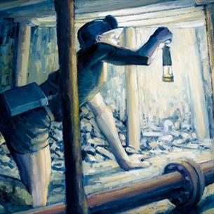 Ted-Holloway-Testing-for-Gas-1956-oil-painting