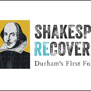 Illustration of Shakespeare. Text reads, 'Shakespeare Recovered'.