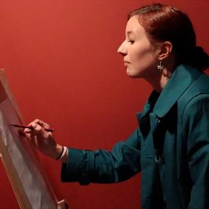 An artist sketching.