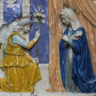 Marian Art in Durham Cathedral (artwork showing depiction of Mary).