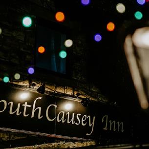 Fairylights over South causey Inn