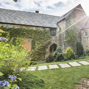 Crook Hall Gardens, exterior of medieval hall
