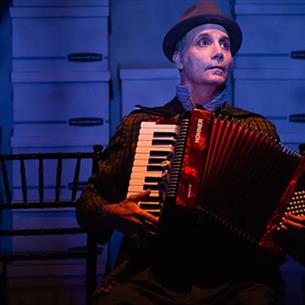 Cirque du Soleil Clown Master conceptor Daniel Passer playing the accordion
