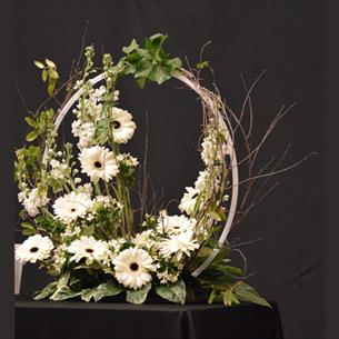 Display of white flowers.