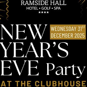 New Year's Eve Party at The Clubhouse poster with fireworks.