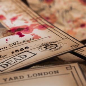 Blood-spattered documents.