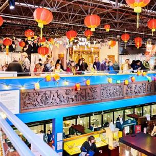 Lanterns on the ceiling of the Oriental Museum as the new lunar year is celebrated