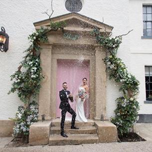 Bride and Groom at The Croft Hotel.