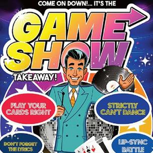 Illustration of a gameshow host and captions such as, 'Strictly Can't Dance', 'Play Your Cards Right', 'Don't Forget The Lyrics' and 'Lip Sync Battle'