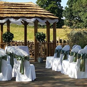 Wedding chairs set outside